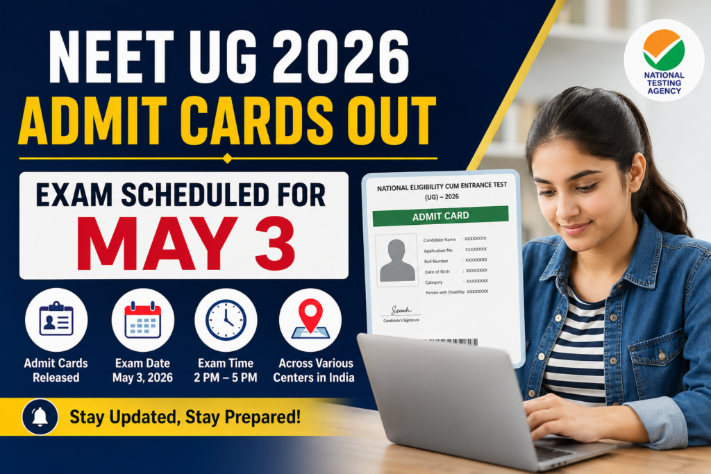 NEET UG 2026 Admit Cards Out