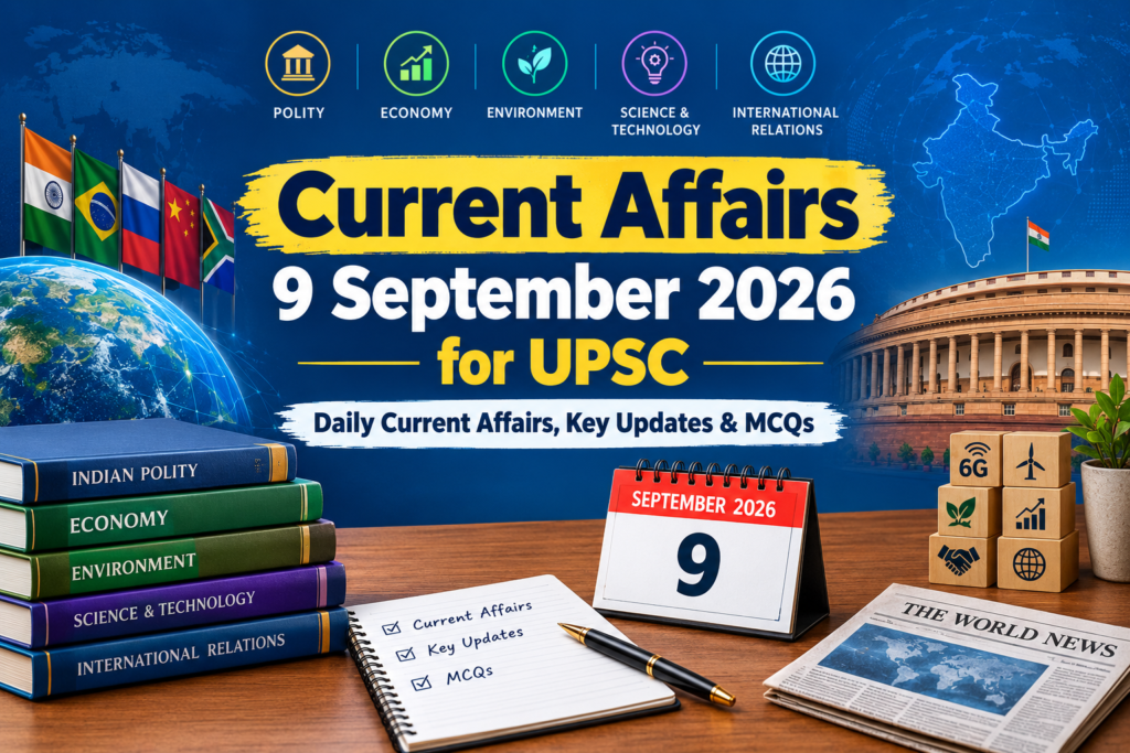 Current Affairs 9 September 2026