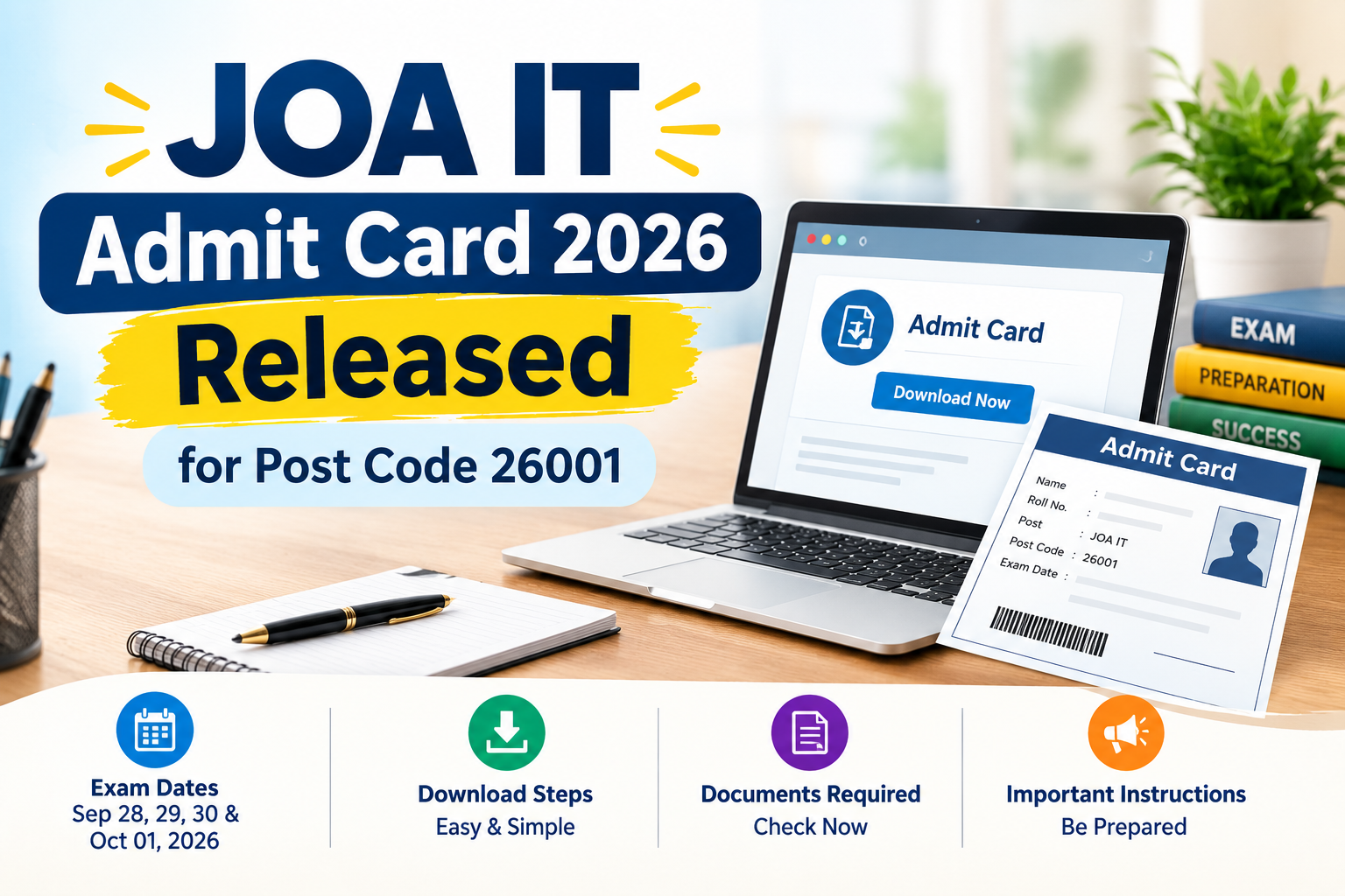 JOA IT Admit Card 2026 Released