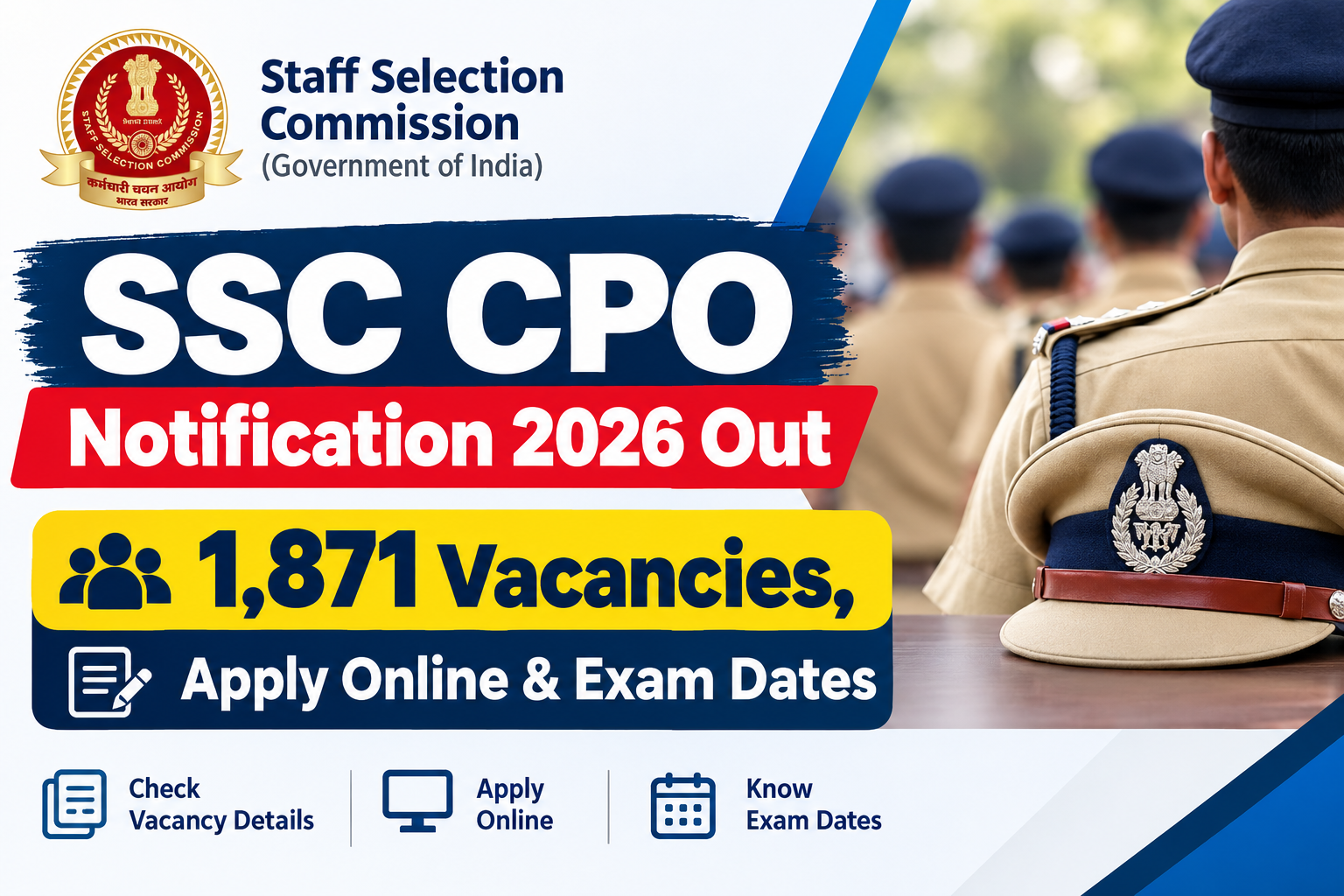 SSC CPO Notification 2026 Out