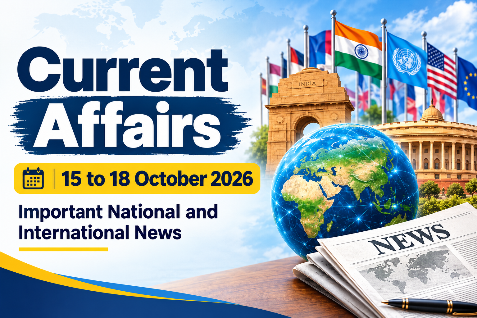 Global Current Affairs News Collage